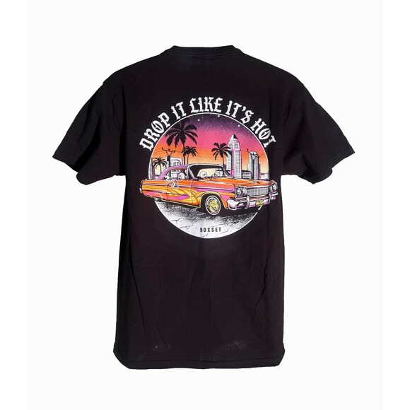 BOXSET DROP IT LIKE IT'S HOT Short Sleeve T-Shirt Black Small - Picture 3 of 6